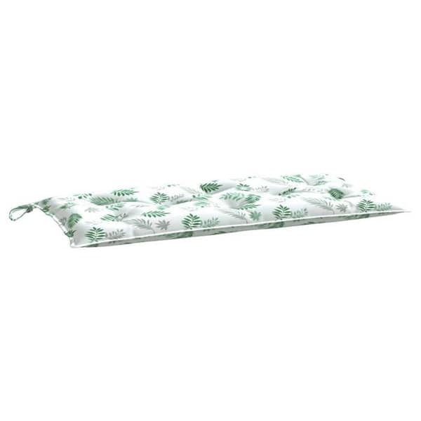 Maison Exclusive - Puutarhapenkki tyyny, lehtikuvio, 110x50x7 cm kangas