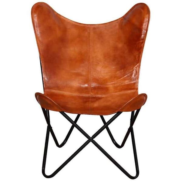 Maison Exclusive - Brun læder butterfly stol brun