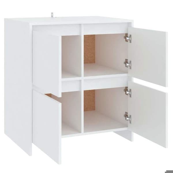 Maison Exclusive - Hvid Buffet 70x41x75 cm Ingeniørtræ