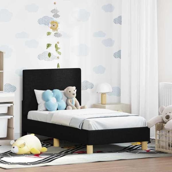 Maison Exclusive - Sengestel til småbørn med hovedgærde Sort 70 x 140 cm