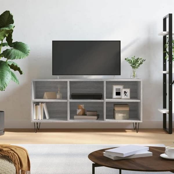 Maison Exclusive - TV-möbel sonoma grå 103,5x30x50 cm ingenjörsträ Sonoma grå