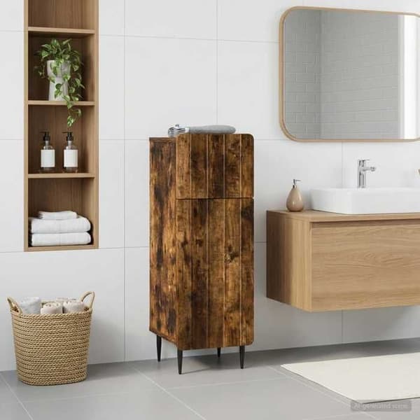 Maison Exclusive - Badeværelsesopbevaringsmøbel ZWOLLE Røget Eg
