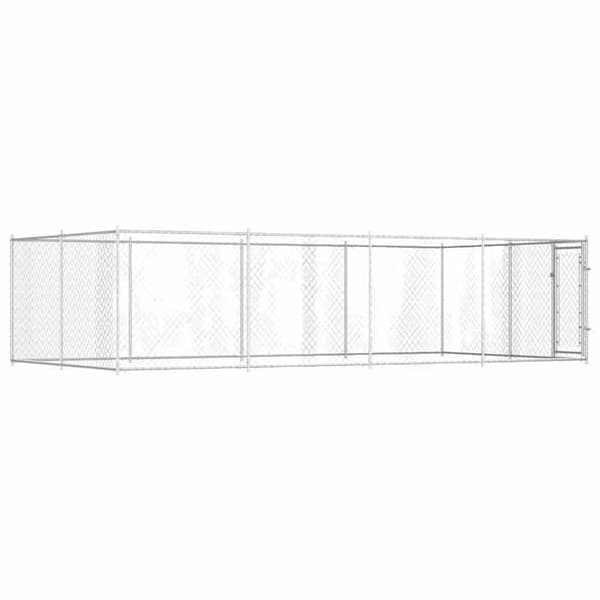 Maison Exclusive - Udendørs hundehus 7,6 x 3,8 x 1,9 m Silver