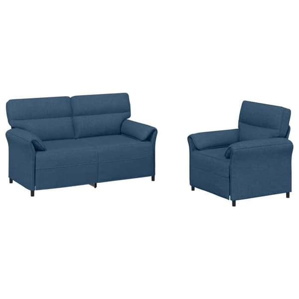 Maison Exclusive - Sæt af 2 Sofaer Blå Stof