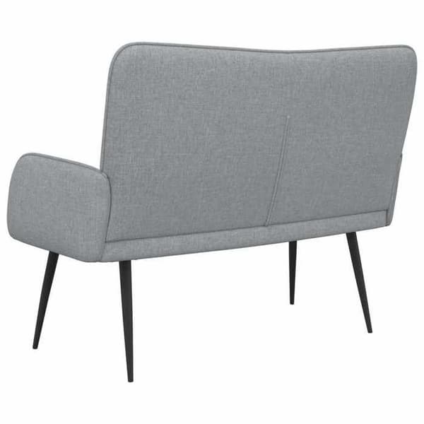 2-personers sofa - MAISON EXCLUSIVE - 115 x 61 x 87 cm - Lys grå - Polyesterstof - Solid struktur Ljusgrått