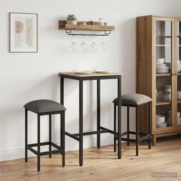 Maison Exclusive - Baarijakkara 2 kpl Vaaleanharmaa 40 x 32 x 74 cm Ljusgrått
