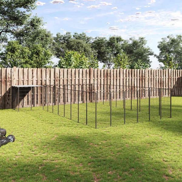 Maison Exclusive - Chenil Noir 19,36 m² Stål