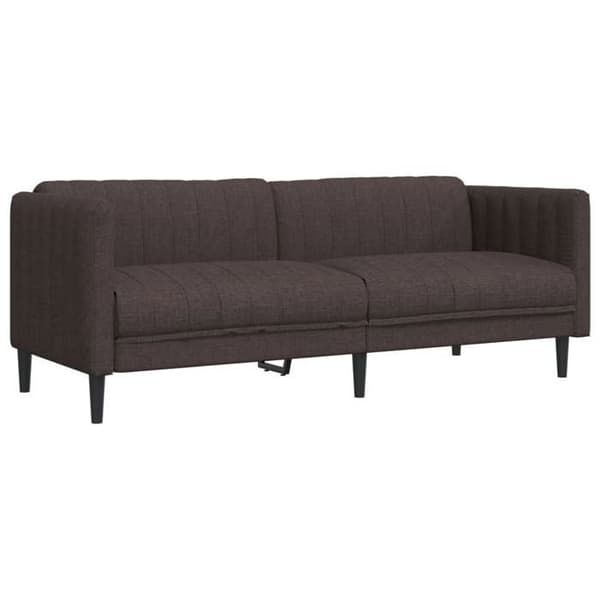 Maison Exclusive - Sæt af 2 sofaer mørkebrun stof
