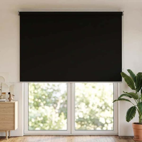 Rullegardin - EKSKLUSIV HUS - 100 x 230 cm - UV-beskyttelse - Polyester - Sort Svart