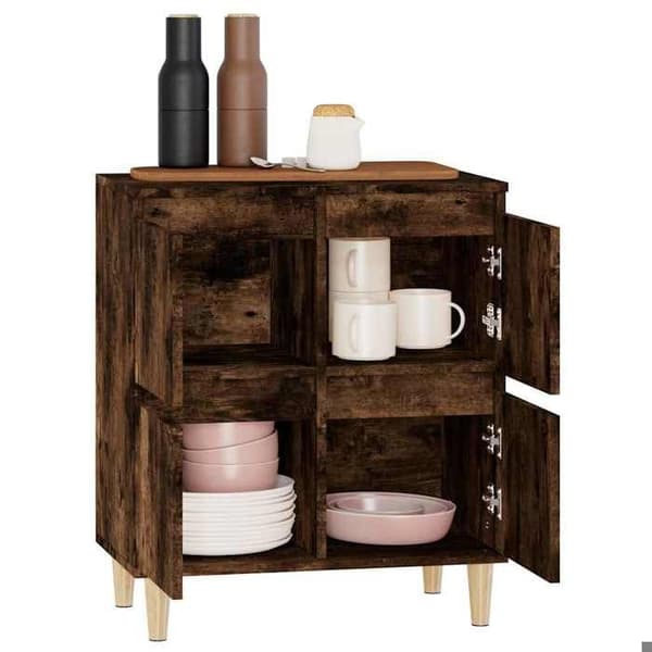 Maison Exclusive - Buffet Røget Eg 60x35x70 cm Ingeniørtræ