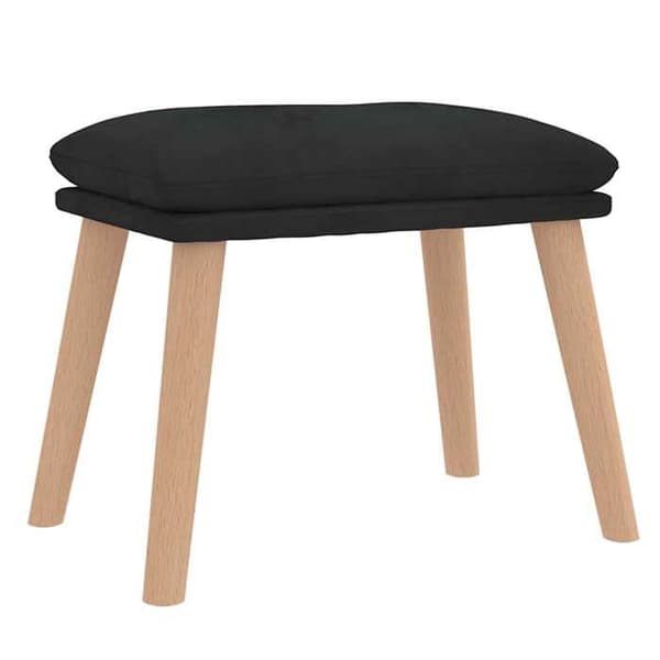Maison Exclusive - Afslapningsstol med skammel Sort Velour