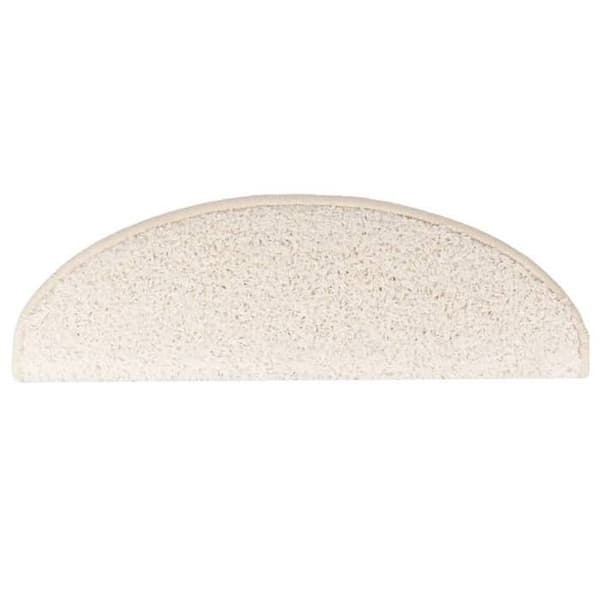 Maison Exclusive - Trappmatta 10 delar 65 x 21 x 4 cm Vit Halvcirkelformad Stor Vit