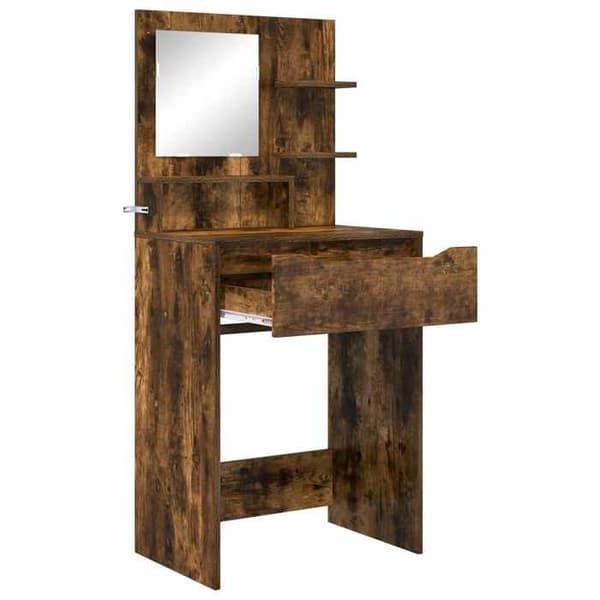 Maison Exclusive - Sminkbord för sovrum Ek rökig 60 x 39,5 x 135 cm Rökt ek