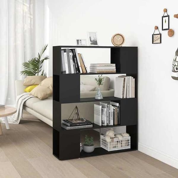 Maison Exclusive - Bibliotek/Rumseparator Sort 100x24x124 cm