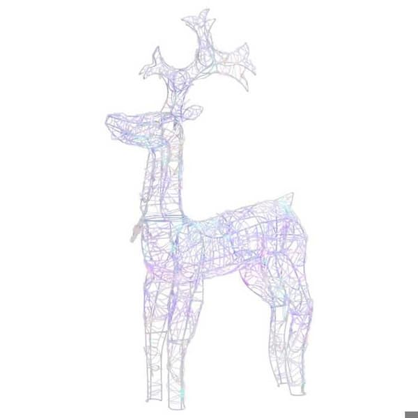 Julepynt - EKSKLUSIV HUS - LED Rensdyr - 90 LED - Akryl - 60x16x100 cm