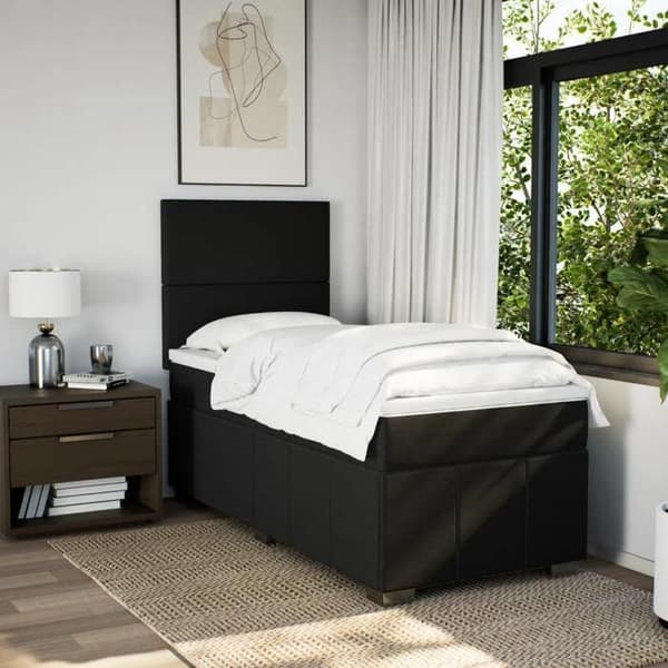 Sengestel med madras - Eksklusiv Hus - Sort - 90x200 cm - Indbyggede LED
