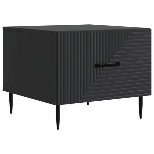 Maison Exclusive - Sofabord med skuffe Sort 49 x 50 x 40 cm Ingeniørtræ