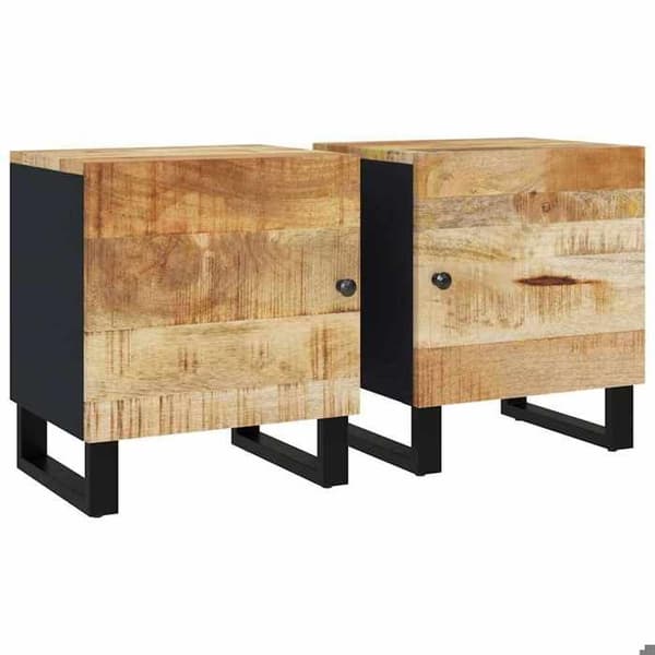 Maison Exclusive - Natborde 2 stk 40x33x46 cm Solid mango træ