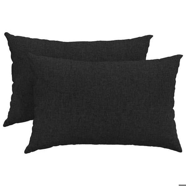 Soffkuddar - EXKLUSIV HEM - 60 x 40 cm (2-pack) - Svart - Dragkedja - Polyesterfyllning Svart