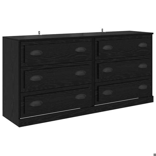 Maison Exclusive - Buffeter 2 stk Sort eg 70 x 35,5 x 67,5 cm Ingeniørtræ svart ek