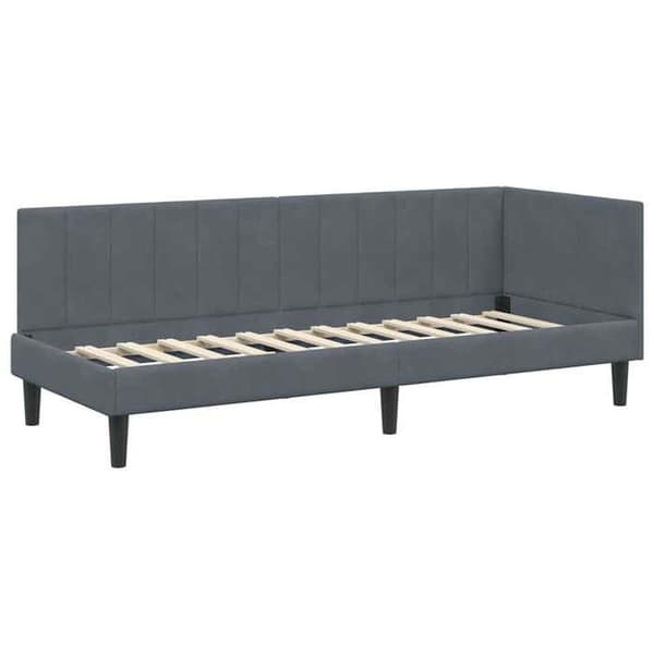 Maison Exclusive - Kulmasänky 2 osaa tummanharmaa 80 x 200 cm Mörkgrå