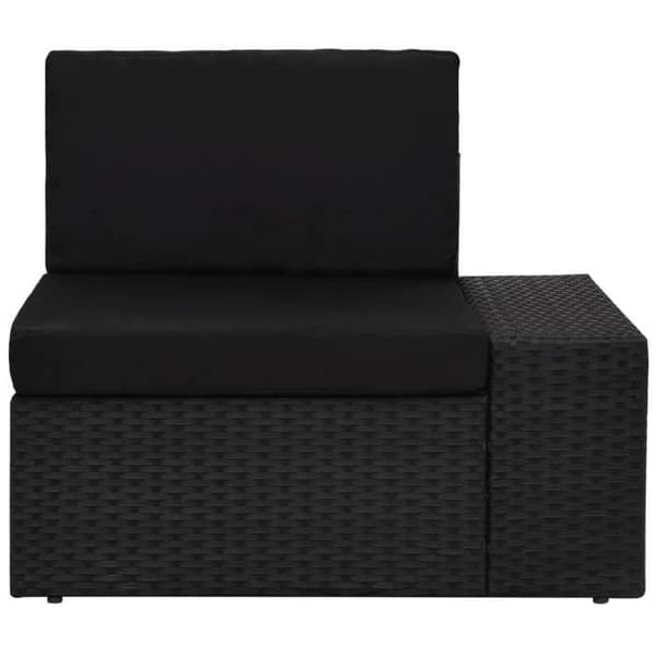 Maison Exclusive - Havegruppe 5 stk. Vævet resin Sort