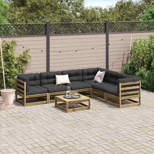 Maison Exclusive - 7 osan puutarhakalusteet kyllästettyä mäntyä