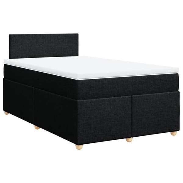 Sengestel med madras - 120x200 cm - Sort - Tilpasselige LED-lys - 2 pladser