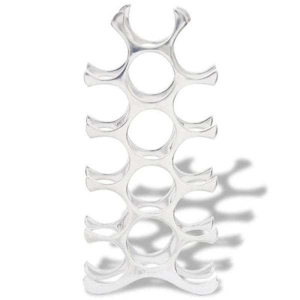 Flaskställ - Exklusivt Hem - 15 flaskor - Silveraluminium - Nutida Silver