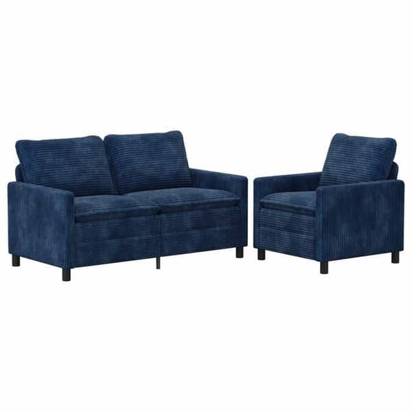 Maison Exclusive - 2 kpl sohvasetti tummansininen polyesteri
