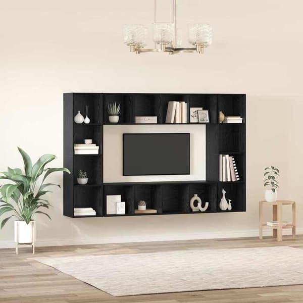 Maison Exclusive - TV-møbel sæt 4 stk 37 x 37 x 142,5 cm Sort Svart