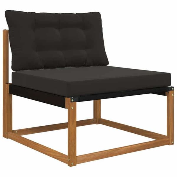 Maison Exclusive - Ulkokäyttöön tarkoitettu polyesterinen sohvatyyny musta 80 x 68,5 cm Svart