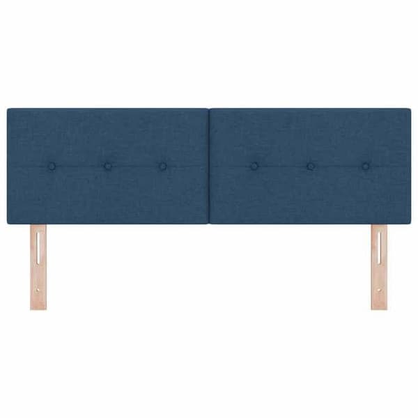 Sänggavel - EXKLUSIV HEM - Tyg - Inbyggd LED - Blå - 144 cm Blå