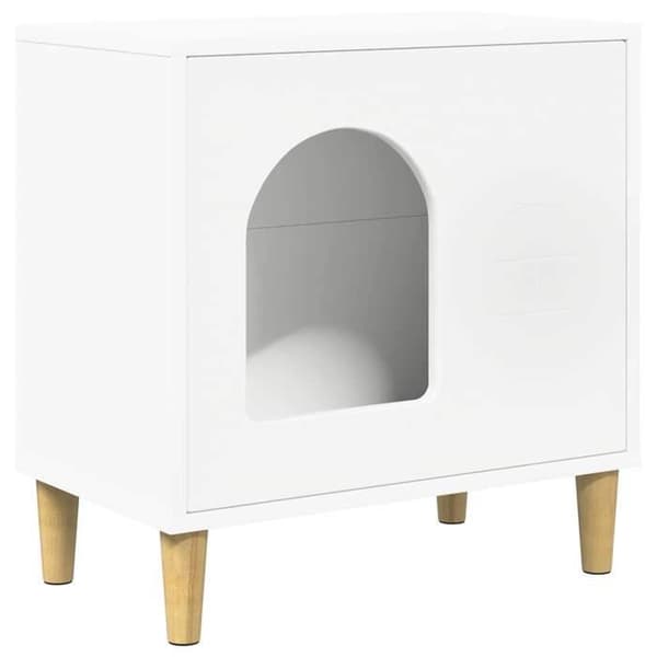 Exklusivt hus - Hus för katt Vit 51 x 30 x 52 cm Ingenjörsträ Vit