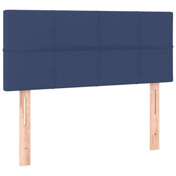 Maison Exclusive - Seng med lameller og madras Blå 100x200 cm Stof