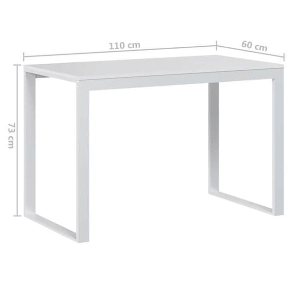 Maison Exclusive - Computerbord hvid 110 x 60 x 73 cm spånplade