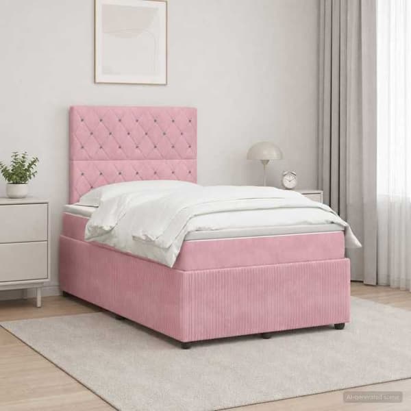 Maison Exclusive - Boxspring-sänky Rose patjalla 120 x 200 cm Sametti Ros