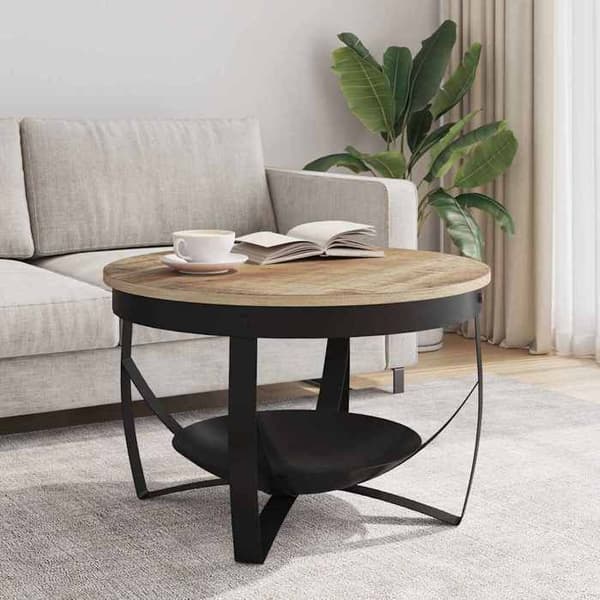 Maison Exclusive - Sofabord Ø68x43 cm Ubehandlet mangotræ