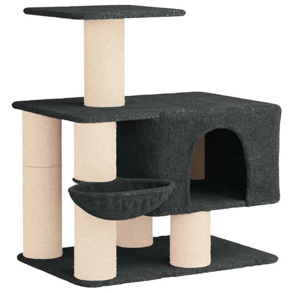 Maison Exclusive - Kattträd med sisal klöspinnar Mörkgrå 96 cm Mørkegrå