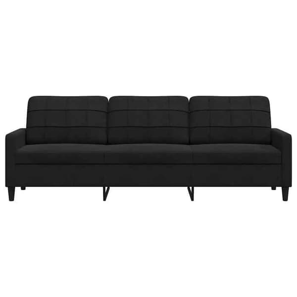 Maison Exclusive - 3-paikkainen sohva musta 210 cm sametti