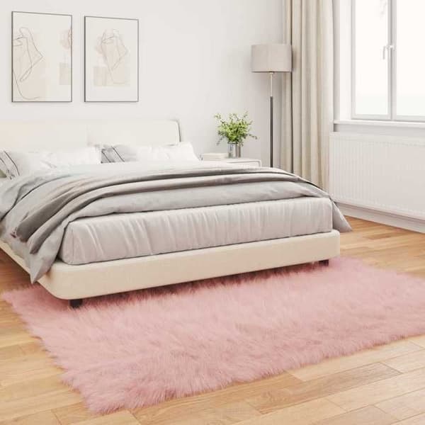 Maison Exclusive - Väärennetty TAFALLA Vaaleanpunainen 160 x 230 cm Polyesteri