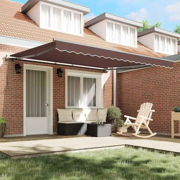 Maison Exclusive - Automatisk infällbar markis brun 400x300 cm