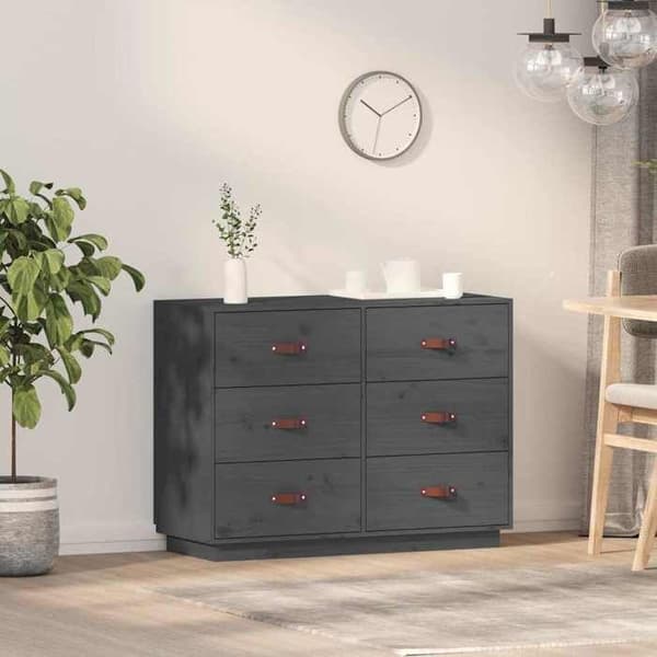 Maison Exclusive - Buffé Grå 100x40x75 cm Massivt furu