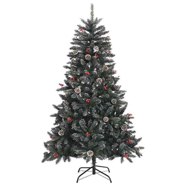 Juletræ - EKSKLUSIV HUS - 150 cm - Grøn - PVC & stål - USB LED-striber Grön
