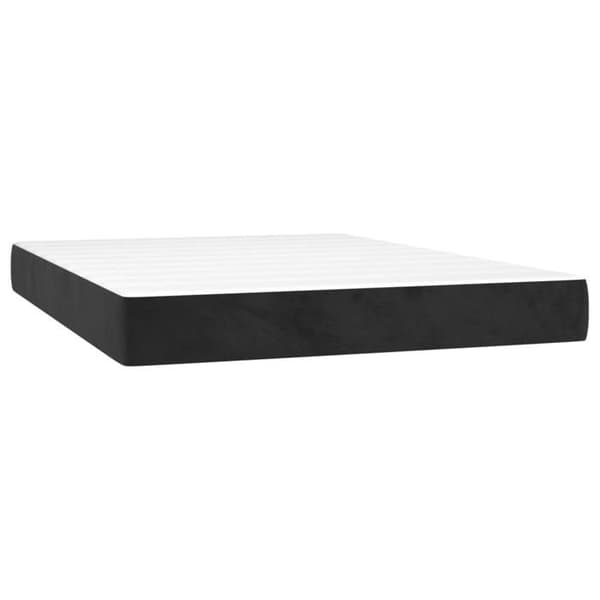 Maison Exclusive - Sängyn lamellipatja mustalla 140x200 cm sametilla