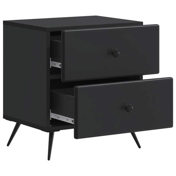 Maison Exclusive - Natbord Sort 43 x 34,5 x 47,5 cm Ingeniørtræ