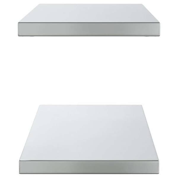 Væghylder - EKSKLUSIV HUS - 100 x 30 cm (2 stk) - Rustfrit stål - Sølvfarvet - Pladsbesparende Silver