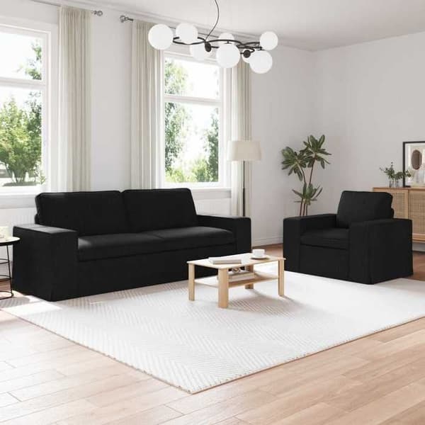 Maison Exclusive - 2 kpl sohvasetti musta kangas