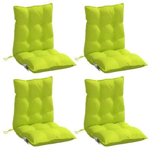 Maison Exclusive - Stolar med låg ryggstöd, 4-pack, klargrön