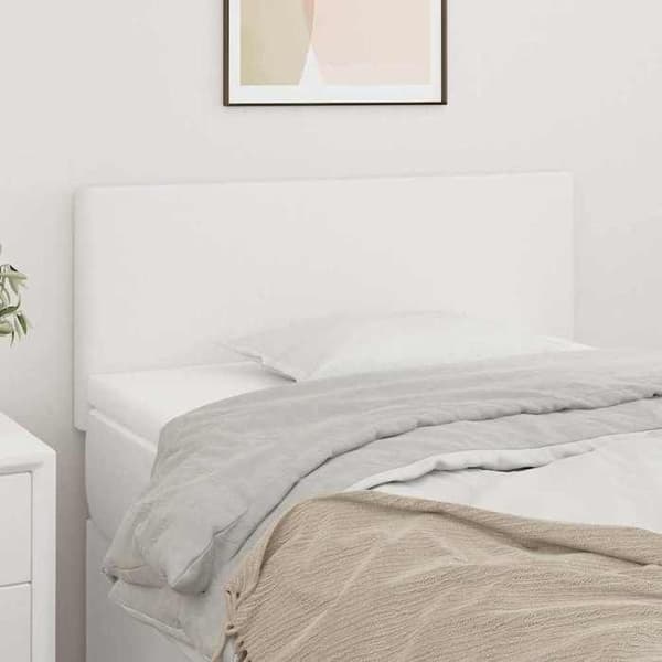 Maison Exclusive - Vit sänggavel 90x5x78/88 cm Syntetläder